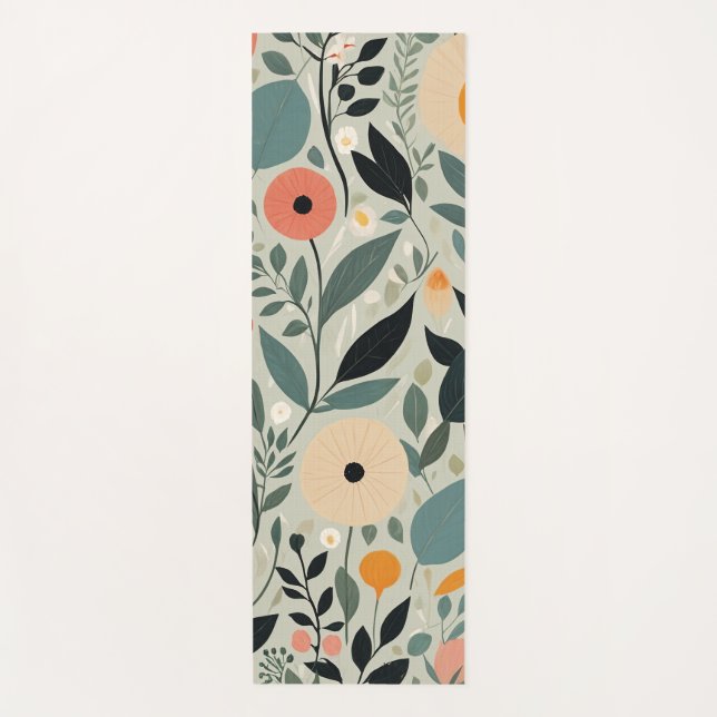 Pastel Floral Reverie Yogamatte (Vorderseite)