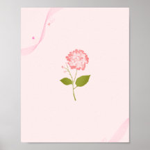 Pastel Floral Ribbon Poster - Soft Girl Ästhetik