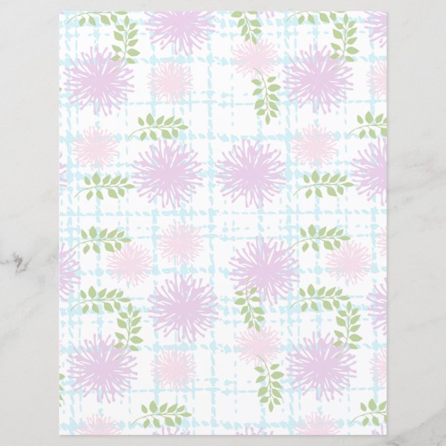 Pastel Floral Scrapbook Paper (Vorderseite)