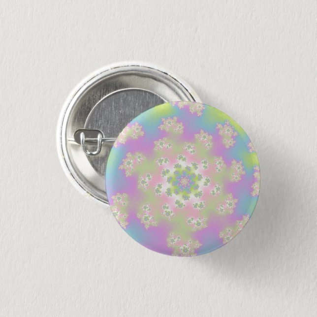 Pastel Floral Sprinkles Button (Vorne & Hinten)