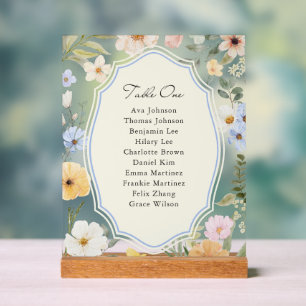 Pastel Floral Table One Sein Chart