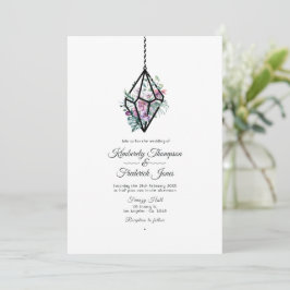 Pastel Floral Terrarium Garden Wedding Einladung