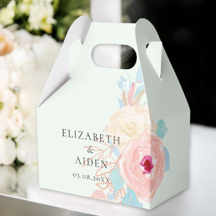 Pastel Floral Wedding Box Geschenkschachtel