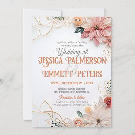 Pastel Floral Wedding Greeneréenerity Frame Paper Einladung