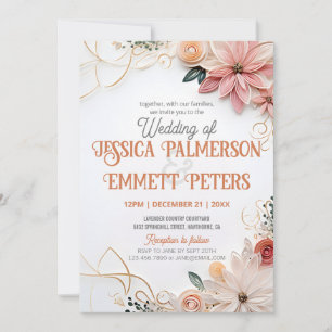 Pastel Floral Wedding Greeneréenerity Frame Paper Einladung