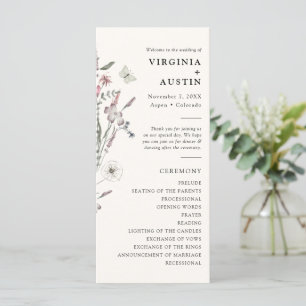 Pastel Floral Wedding Programm