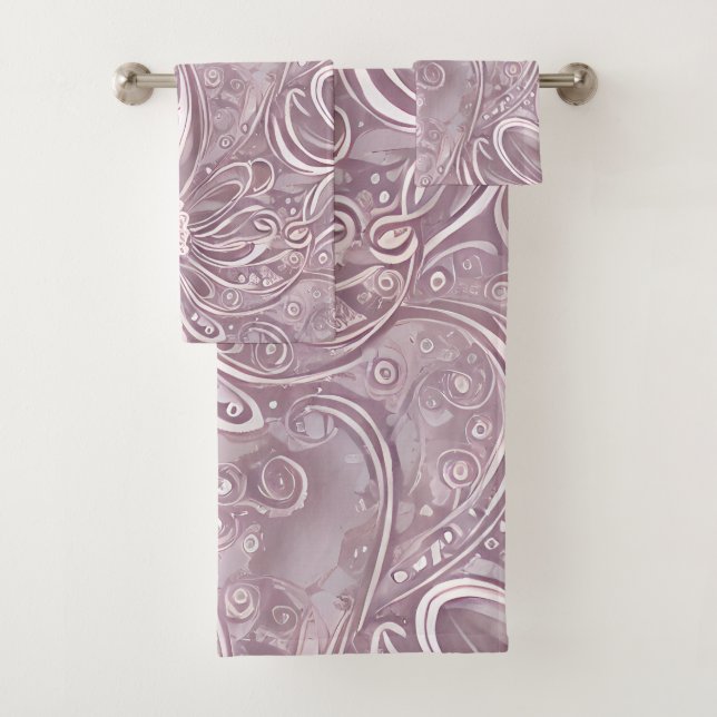 Pastel Floral Wirbel Badhandtuch Set (Insitu)