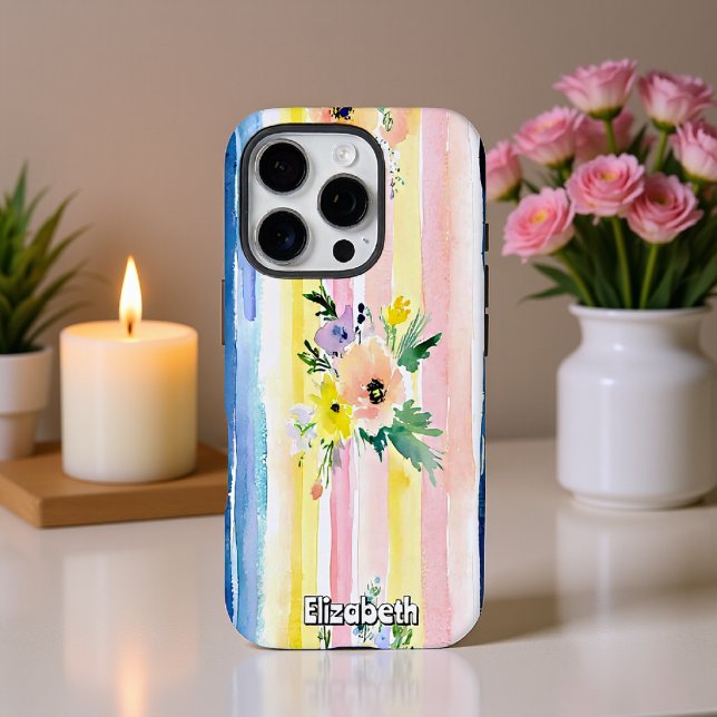 Pastel Floral Wirbel iPhone 16 Pro Hülle (Von Creator hochgeladen)