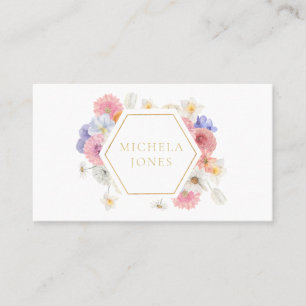 Pastel Floral Womens Eleganter Designer Stylist Bu Visitenkarte