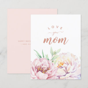 Pastel Florals Liebe Mama Minimalistische Flachkar