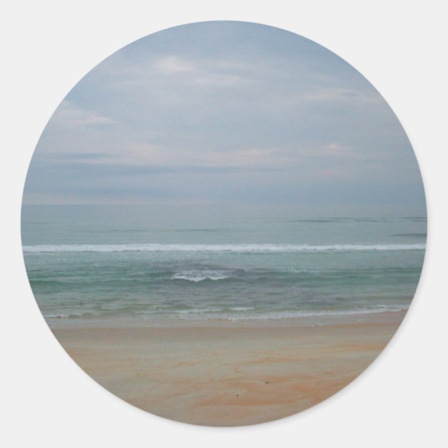 Pastel Florida Beach Runder Aufkleber (Vorderseite)