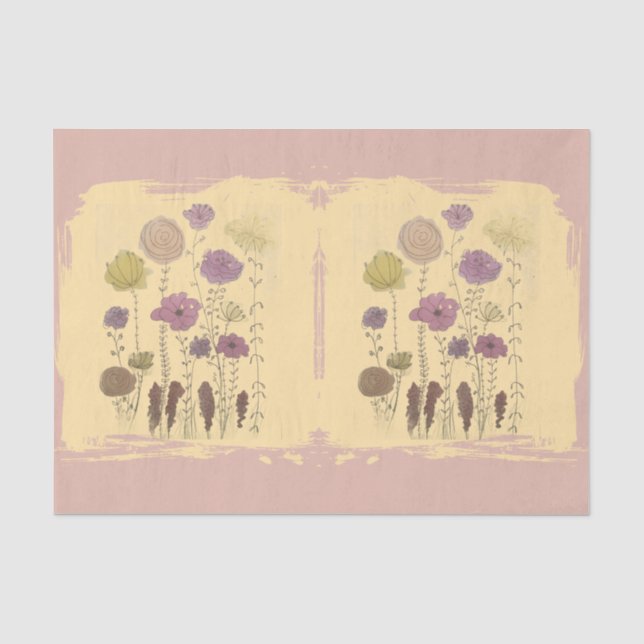 Pastel Flowers Seidenpapier (Vorderseite)