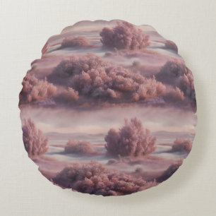 "Pastel Fog Party (Ja, Nebel kann Party)" Rundes Kissen