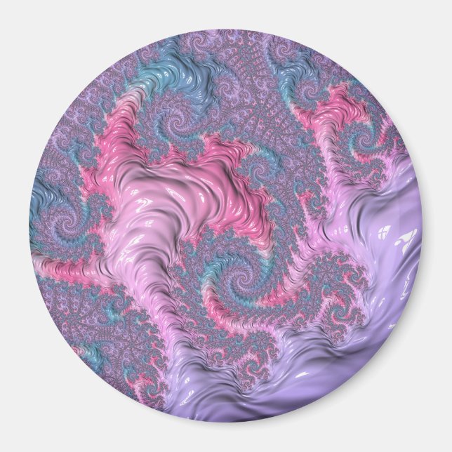 Pastel Fraktal Magnet (Vorne)