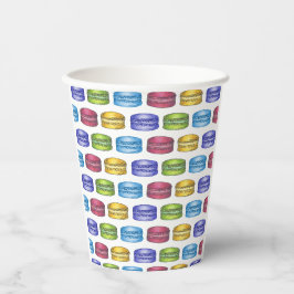 Pastel French Macaron Cookie Brautparty Pappbecher