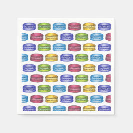 Pastel French Macaron Cookie Brautparty Serviette