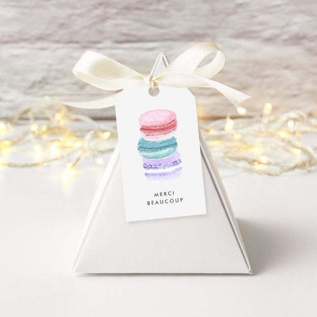 Pastel French Macarons Vielen Dank Geschenkanhänger (Von Creator hochgeladen)