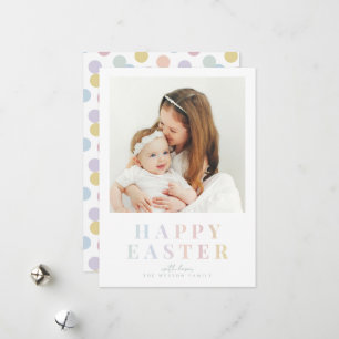 Pastel-Fröhliche-Ostern-Familien-Fotokarte   Benut Feiertagskarte