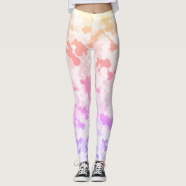 Pastel Funky Eclectic Boho Abstrakt Cloudy Sunset Leggings