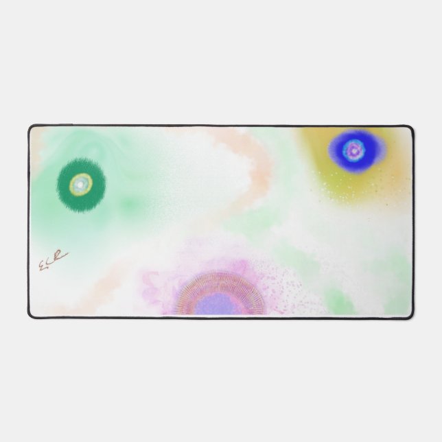 Pastel Galaxies Impressionist Art Desk Mat (Recto)