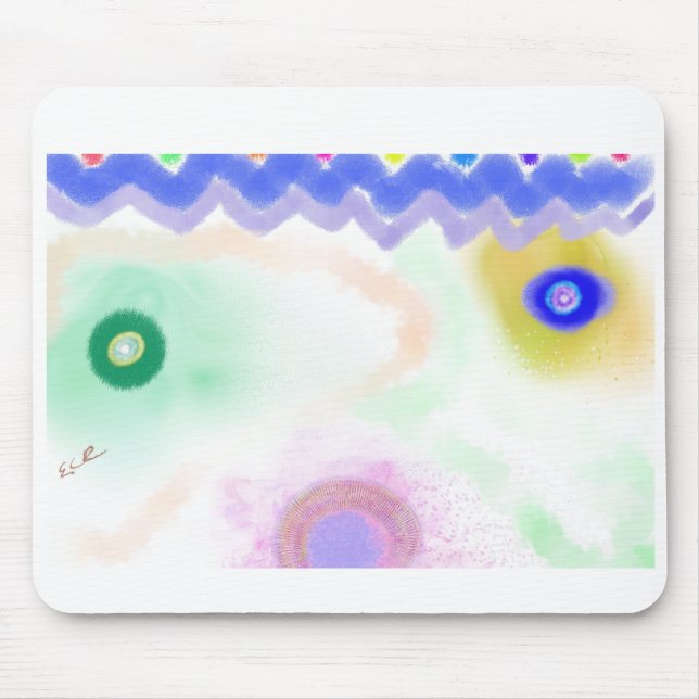 Pastel Galaxies Impressionist Art Mousepad (Vorne)