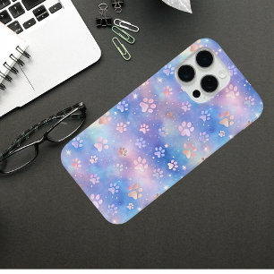 Pastel Galaxy Paw Prints - Niedlicher kosmischer P Case-Mate iPhone Hülle