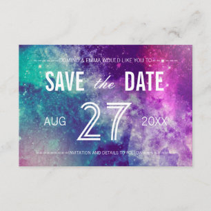 Pastel Galaxy Speichern Sie die Datumskarten Save The Date