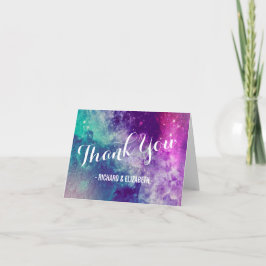 Pastel Galaxy Wedding Danke Karten