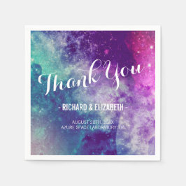 Pastel Galaxy Wedding Napkins Serviette
