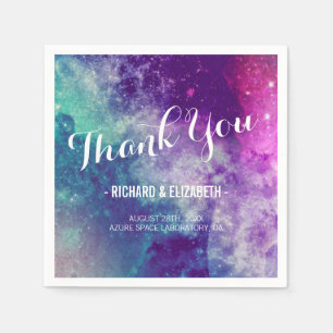 Pastel Galaxy Wedding Napkins Serviette