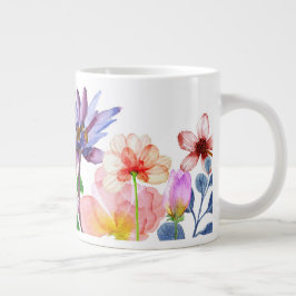 Pastel Garden Blooms Jumbo-Tasse