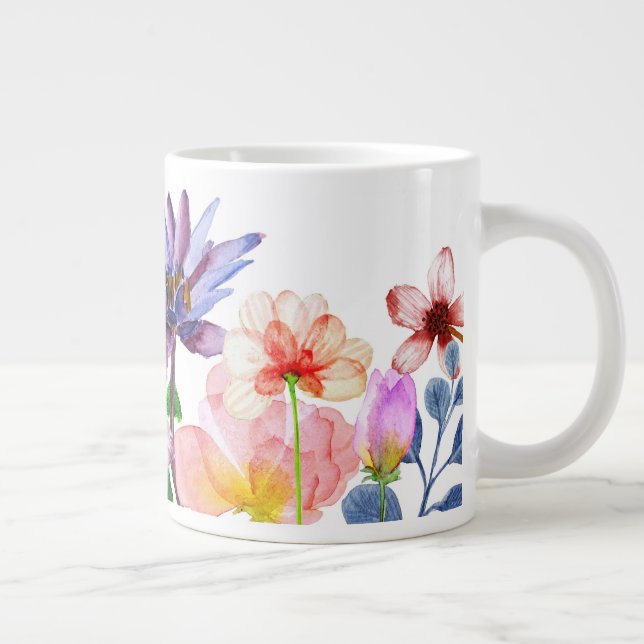 Pastel Garden Blooms Jumbo-Tasse (Rechts)