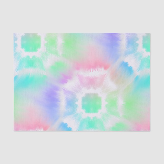 Pastel-Gefärbte Krawatte Seidenpapier (Vorderseite)