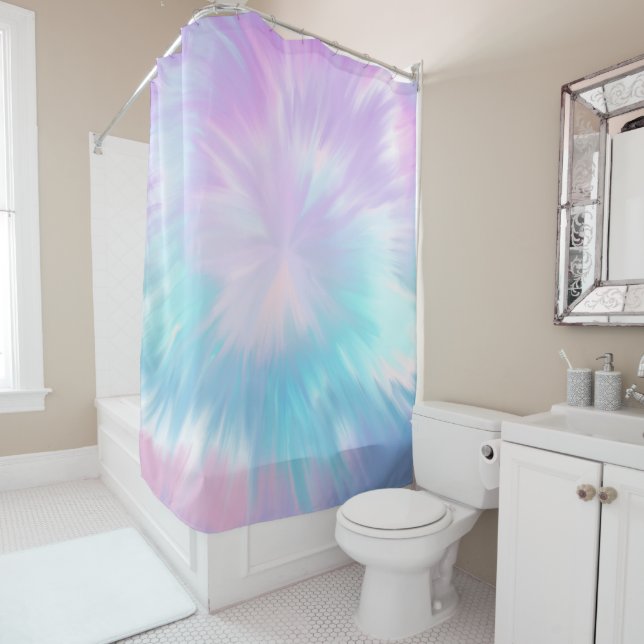 Pastel Gefärbte Krawatte Summer Glam #2 #decor #ar Duschvorhang (Beispiel)