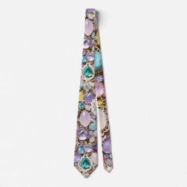 Pastel Gems And Jewels In Pinks & Purples Krawatte