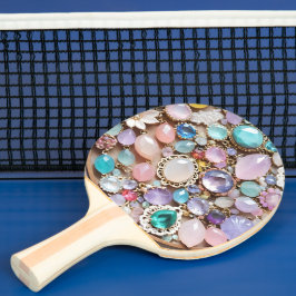 Pastel Gems And Jewels In Pinks & Purples Tischtennis Schläger