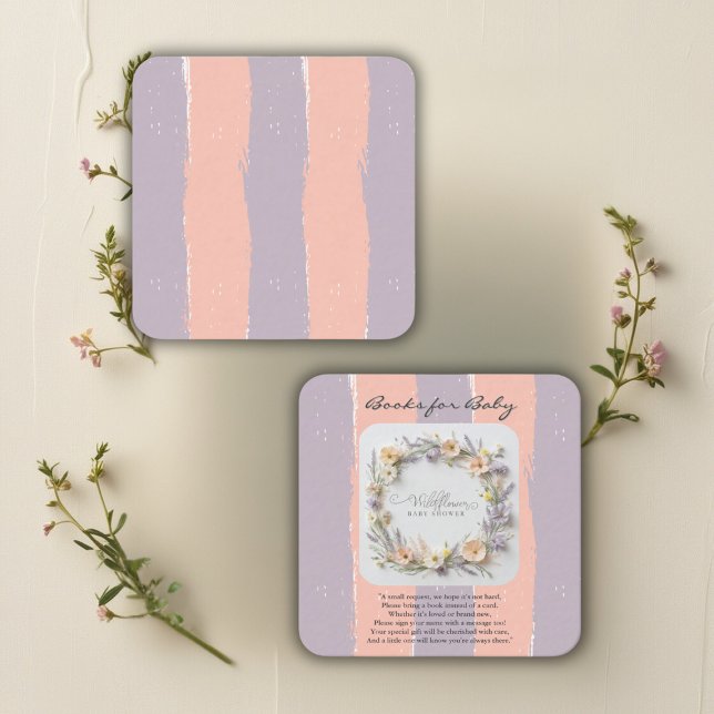 Pastel Gender Neutral Wildblume Babydusche Begleitkarte (Von Creator hochgeladen)
