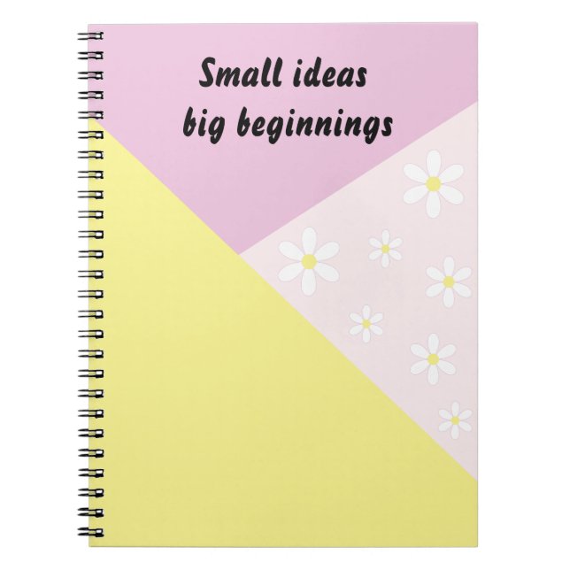 Pastel Geometric Notebook with Editable Text Notizblock (Vorderseite)