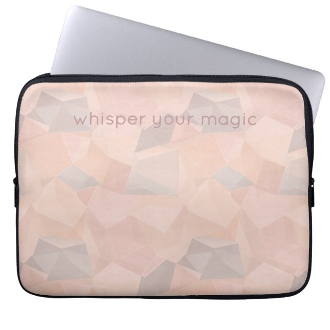 Pastel Geometric Pop | Blush Custom Laptop Sleeve (Vorderseite)