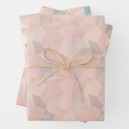 Pastel Geometric Pop | Blush Geschenkpapier Set