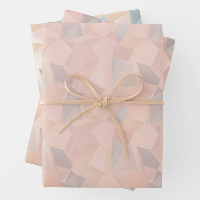 Pastel Geometric Pop | Blush Geschenkpapier Set (Beispiel)