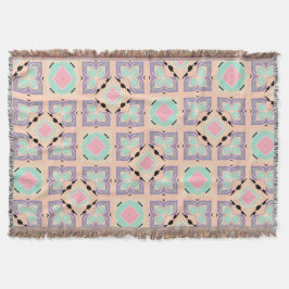 Pastel Geometric Tile Pattern | Pink Mint Purple Decke