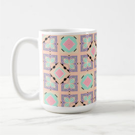 Pastel Geometric Tile Pattern | Pink Mint Purple Kaffeetasse