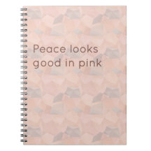 Pastel Géométrique Pop | Carnet personnalisé Rose