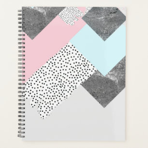 Pastel Geomtric Marmor gepunktetes Design Planer