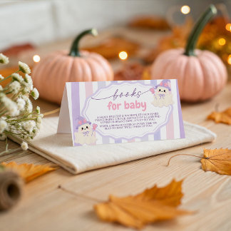 Pastel Ghost Bücher für Baby-Anfragekarte Begleitkarte