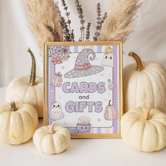 Pastel Ghost Karten und Geschenke-Tischschild 8x10 Sockelschild