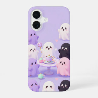 Pastel Ghost Tea Party Halloween Case iPhone 16 Hülle