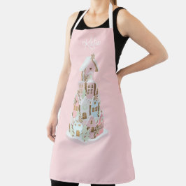 Pastel Gingerbread Sugar Castel Cake Schürze