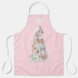 Pastel Gingerbread Sugar Castel Cake Schürze